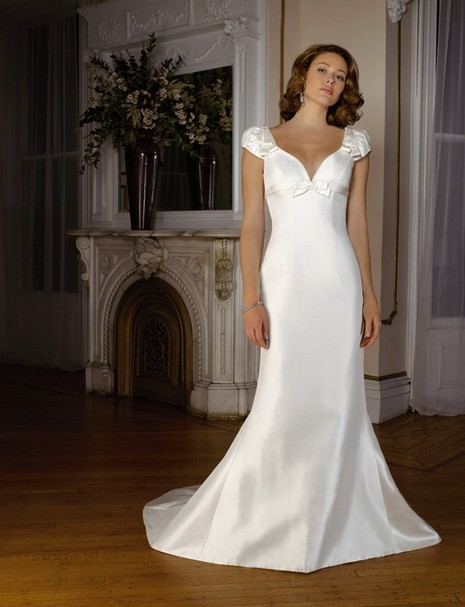 Orifashion HandmadeModest Wedding Dress with Cap Sleeves BO092 - Click Image to Close